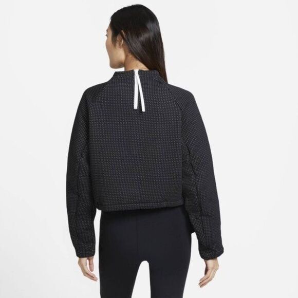 Nike Womens Top Black M Sweatshirt Sportswear Tech Pack Top  Back Zip - Picture 8 of 13